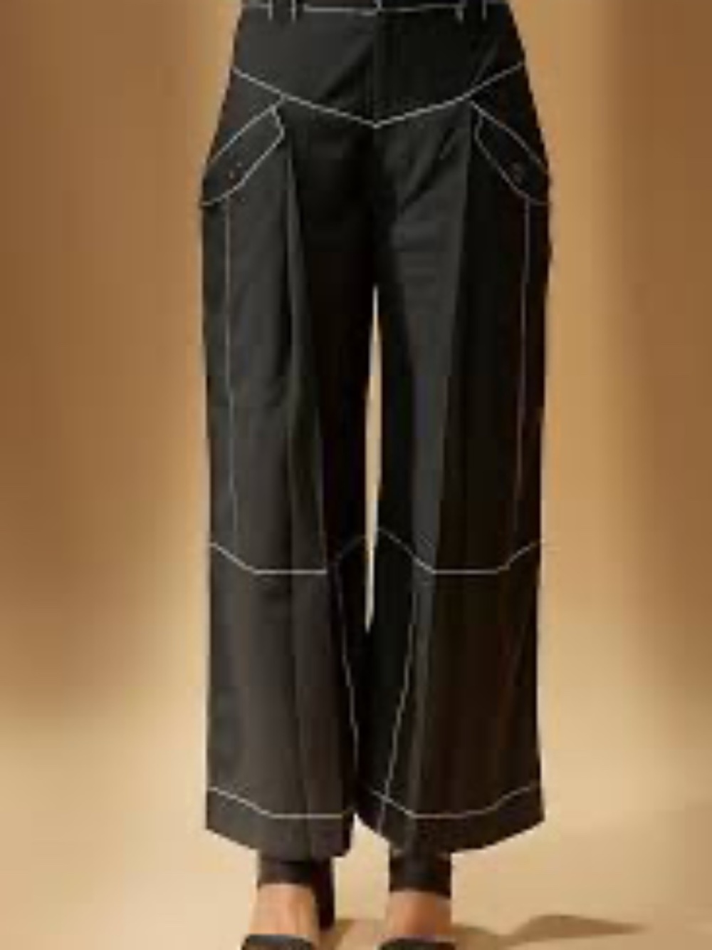 NWOT LOVEBIRDS Black Wide Leg Pants M